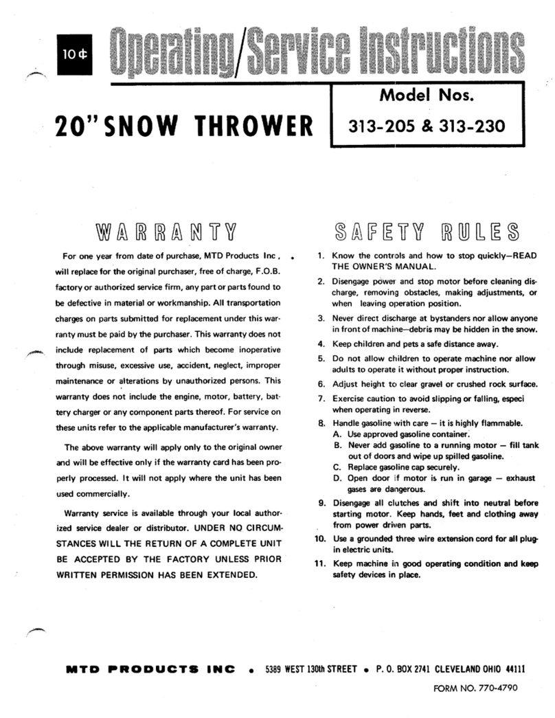 MTD 313-205 User manual