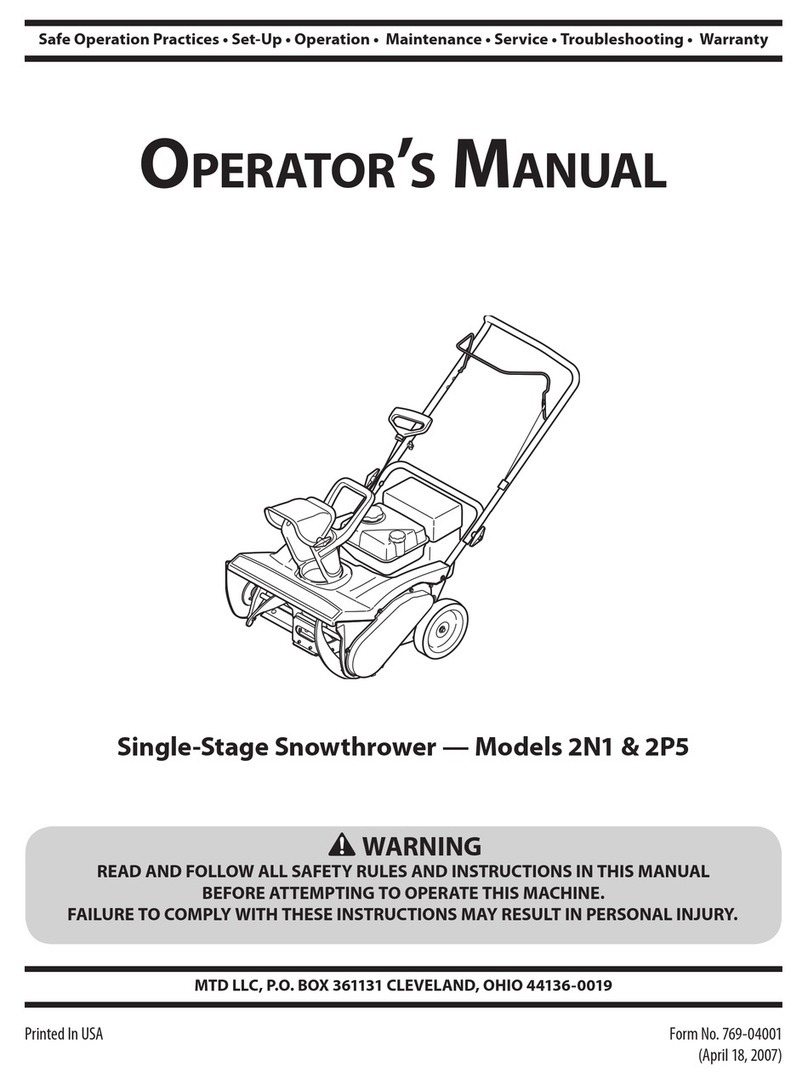 MTD 2P5 User manual