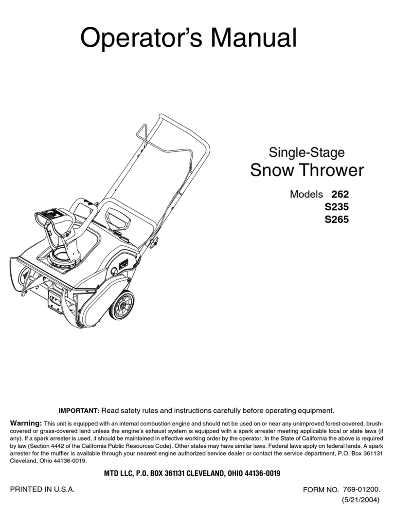 MTD S235 Operator's manual