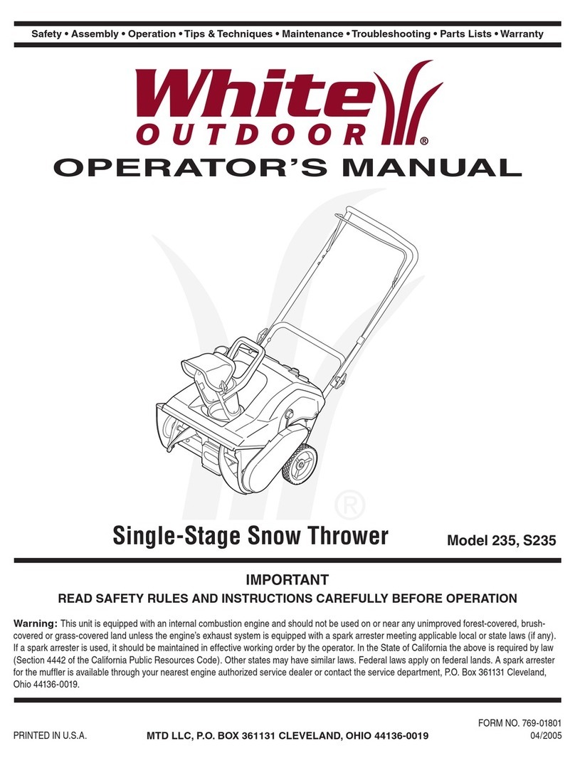 White Outdoor 235 Operator's manual