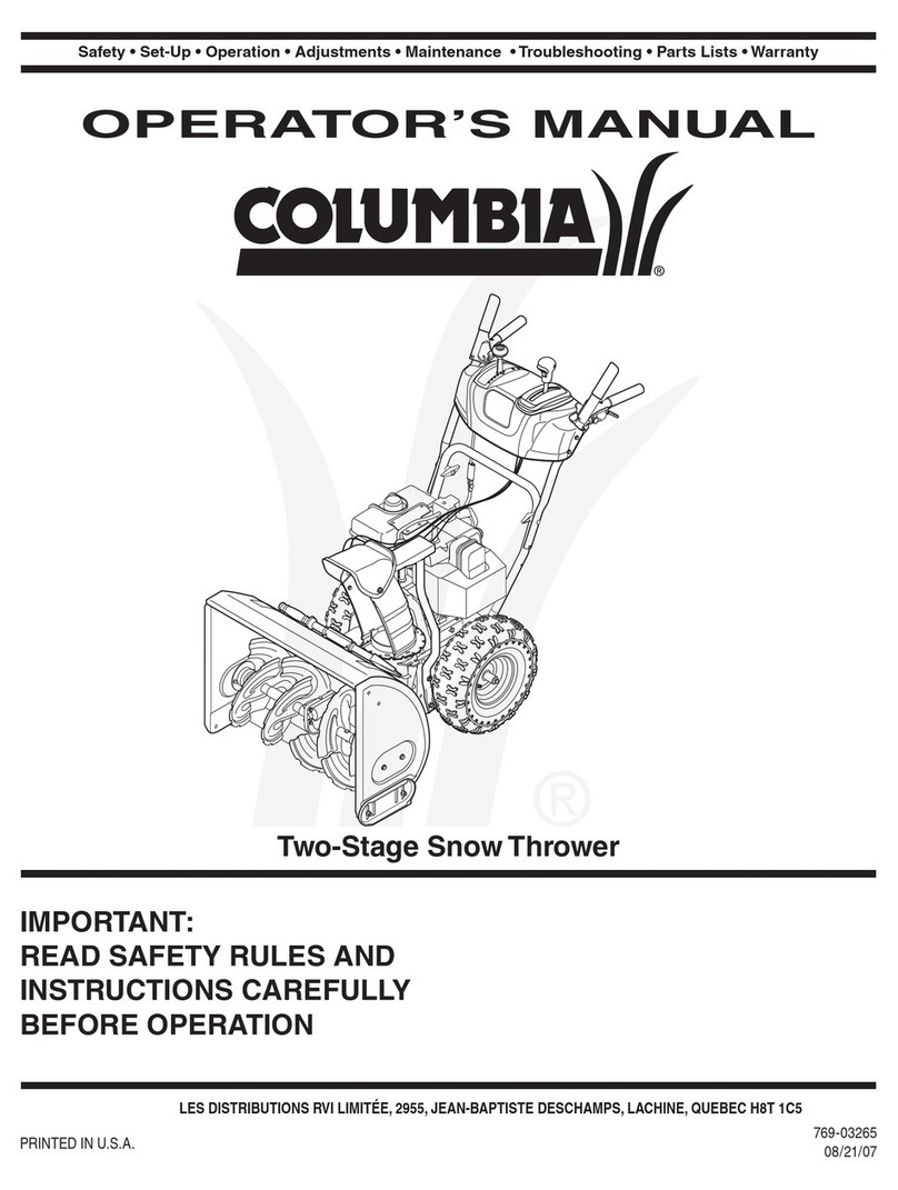 Columbia 769-03265 User manual