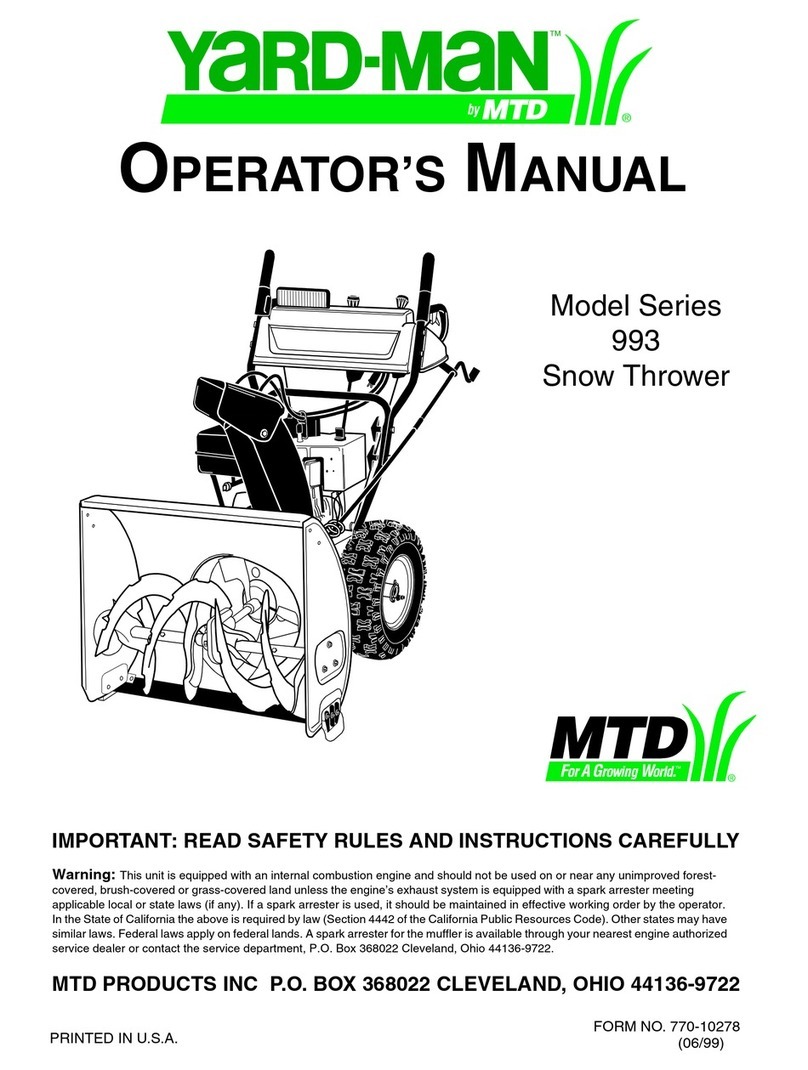 MTD 770-10278 993 User manual