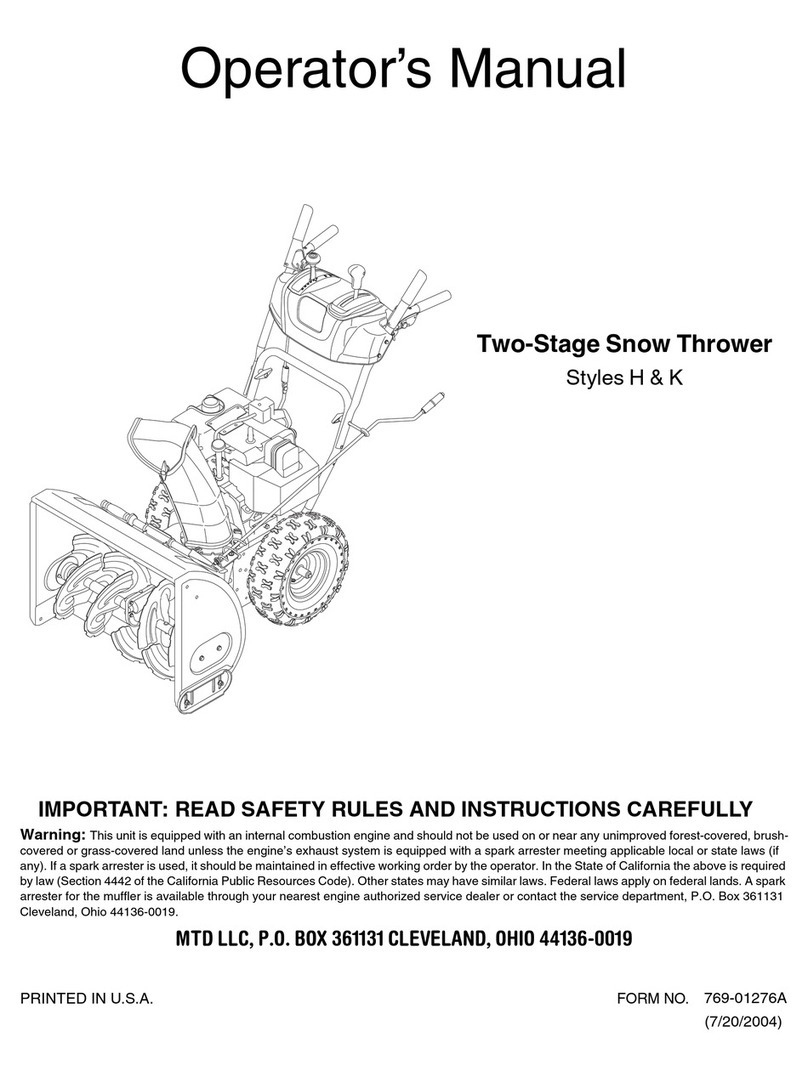 MTD 769-01276A Operator's manual