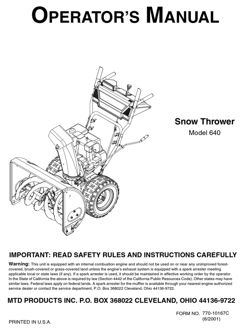 MTD 640 Operator's manual