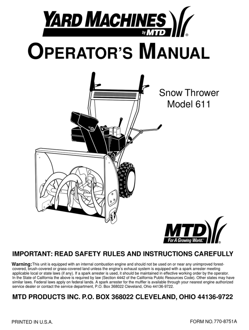 Yard Machines Series 611 Operator's manual