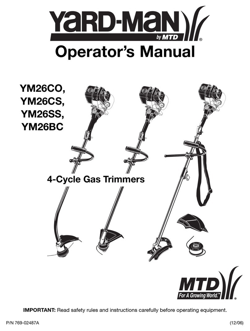 MTD Yard-Man YM26CO Operator's manual