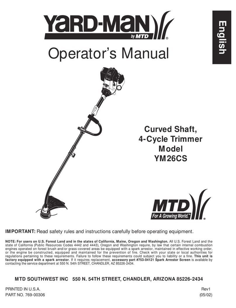 Yard-Man YM26CS User manual