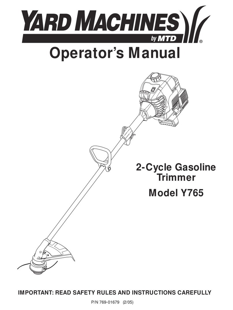 MTD Yard Machines Y765 User manual MTD Yard Machines Y765 User manual