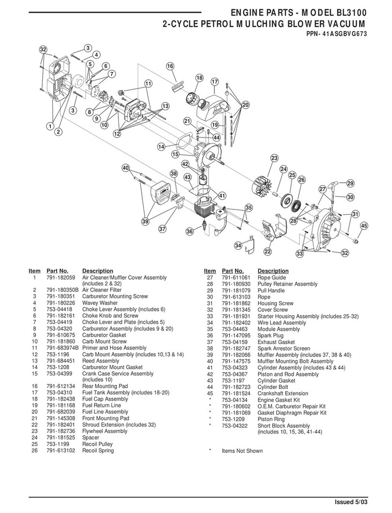 MTD BL3100 User manual
