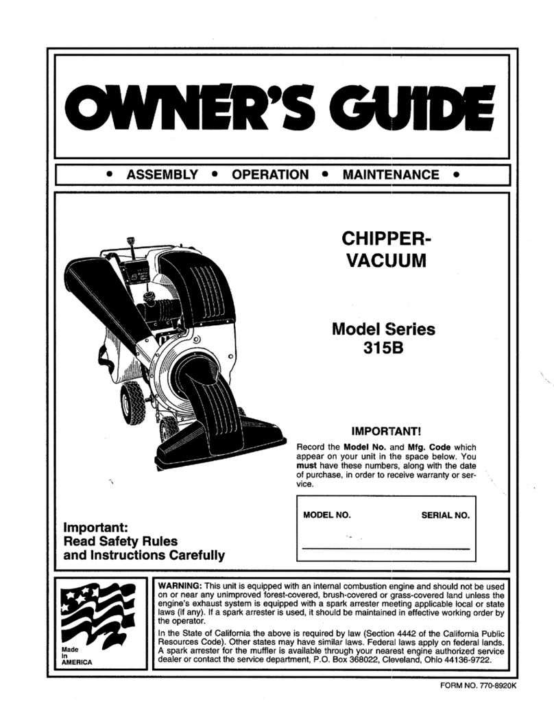 MTD 315B owner's guide