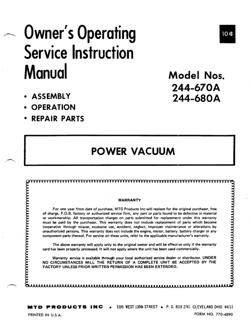 MTD 244-670A Manual