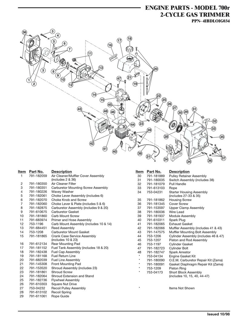 Ryobi 700r parts list