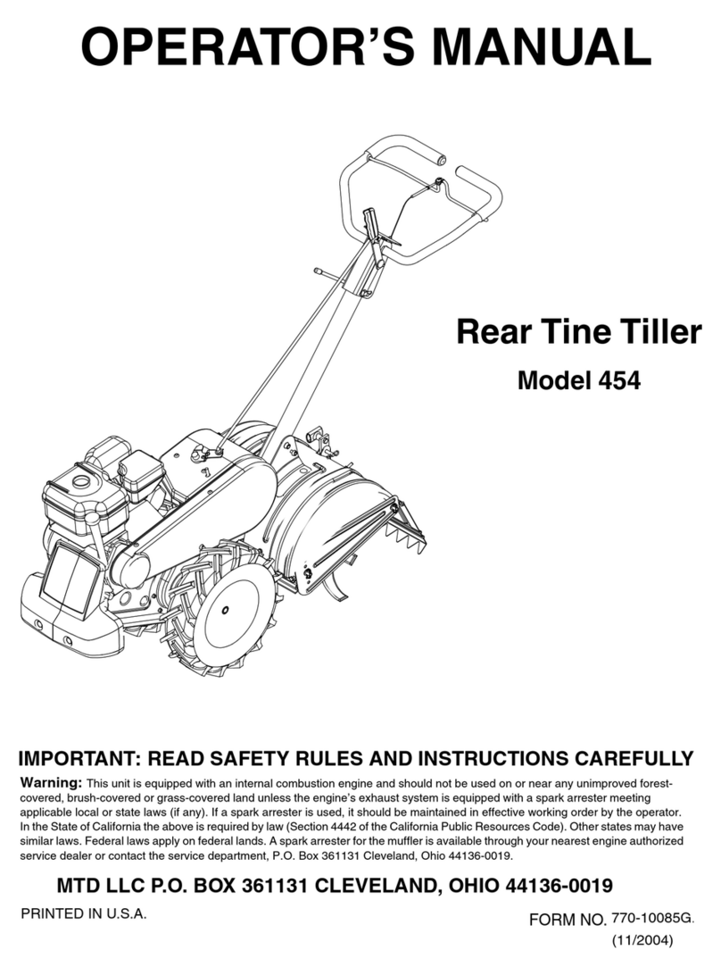 MTD 454 User manual