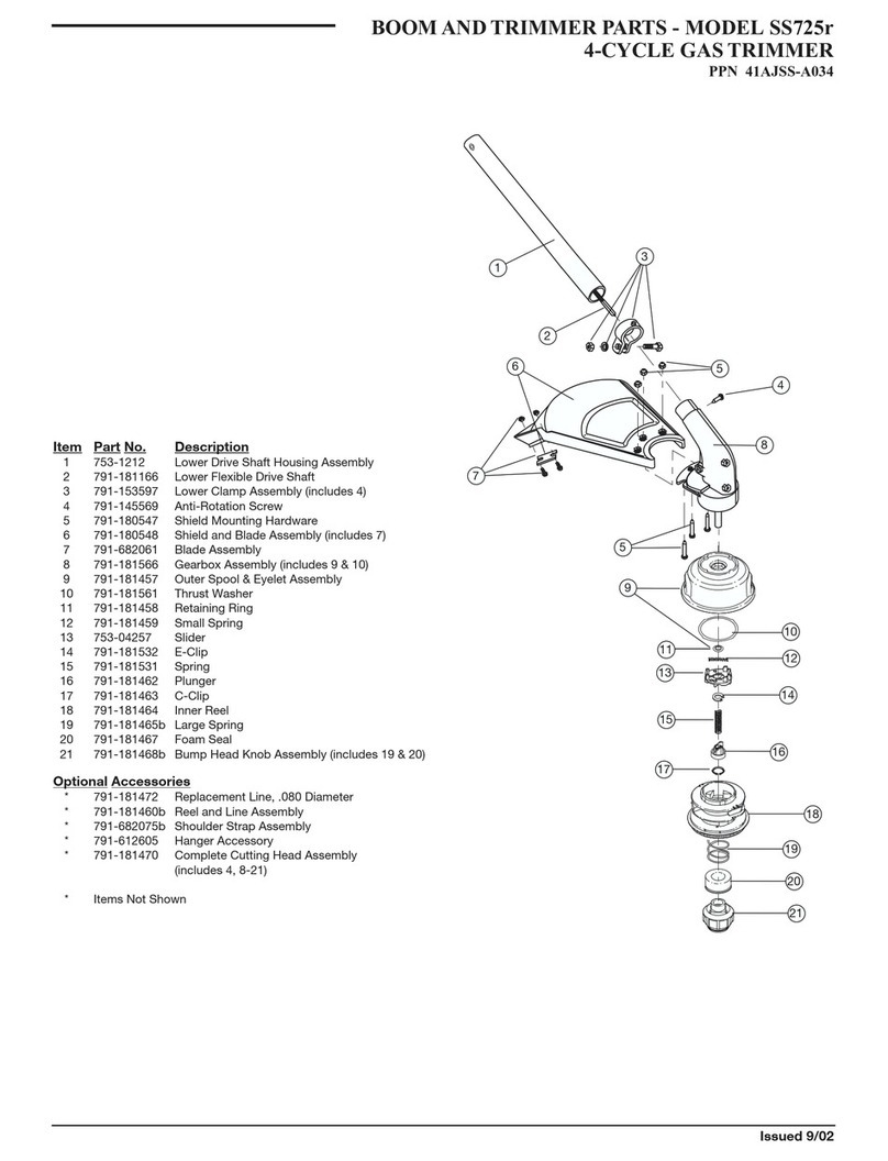MTD TrimmerPlus SS725r User manual