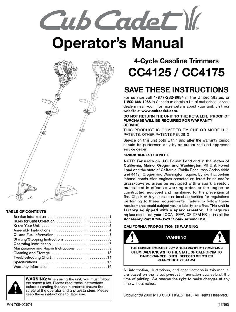 Cub Cadet CC4125 User manual