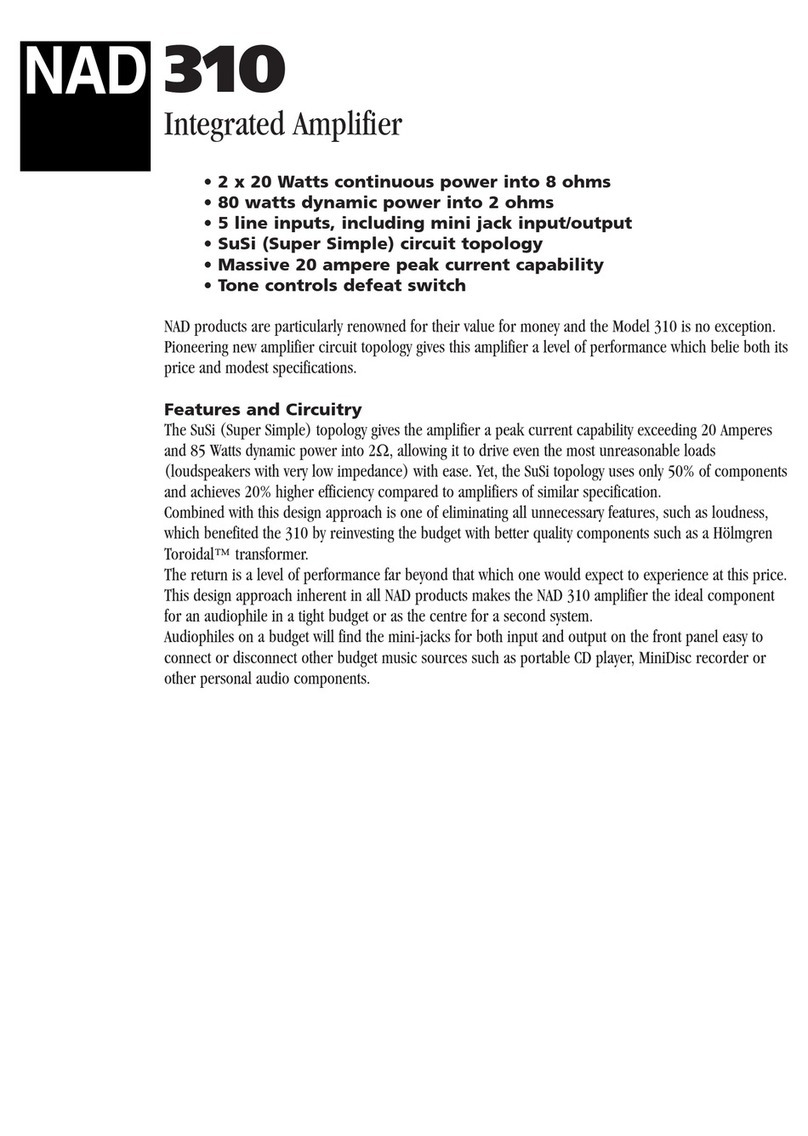 NAD 310 Specifications