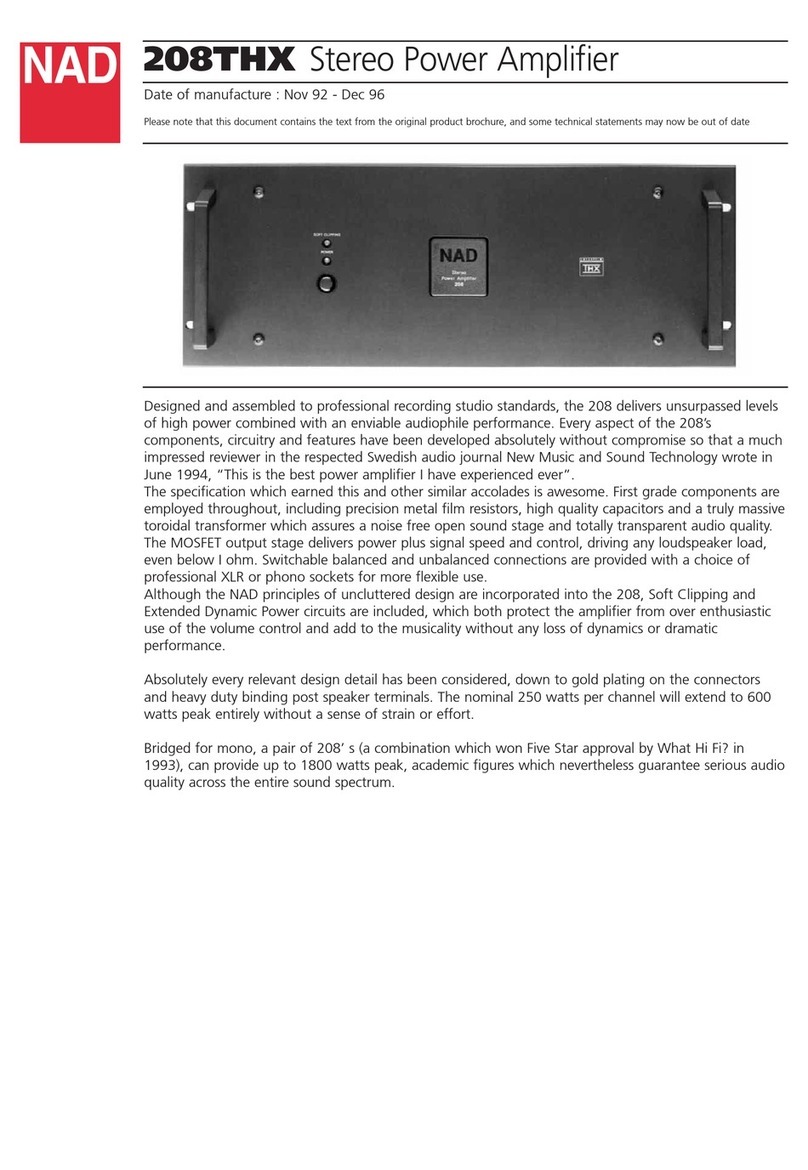 NAD 208THX User manual