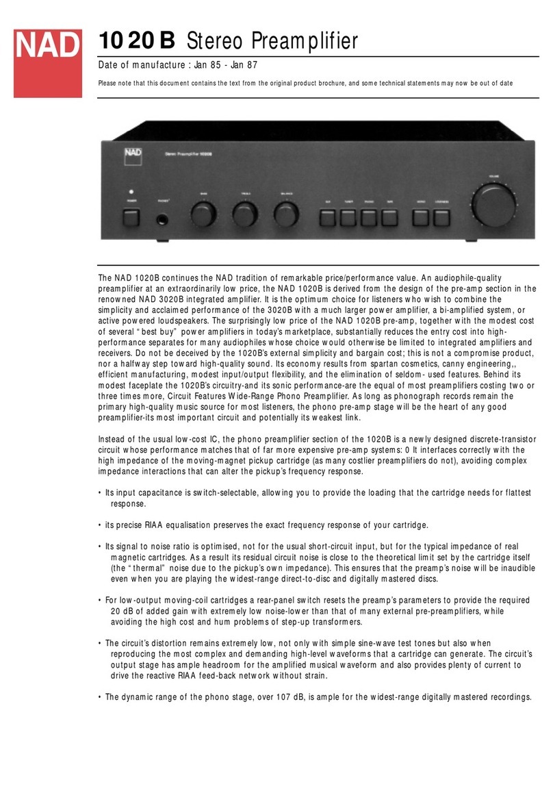 NAD 10 20 B User manual
