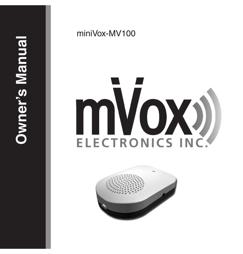 MVOX electronics miniVox-MV100 owner's manual