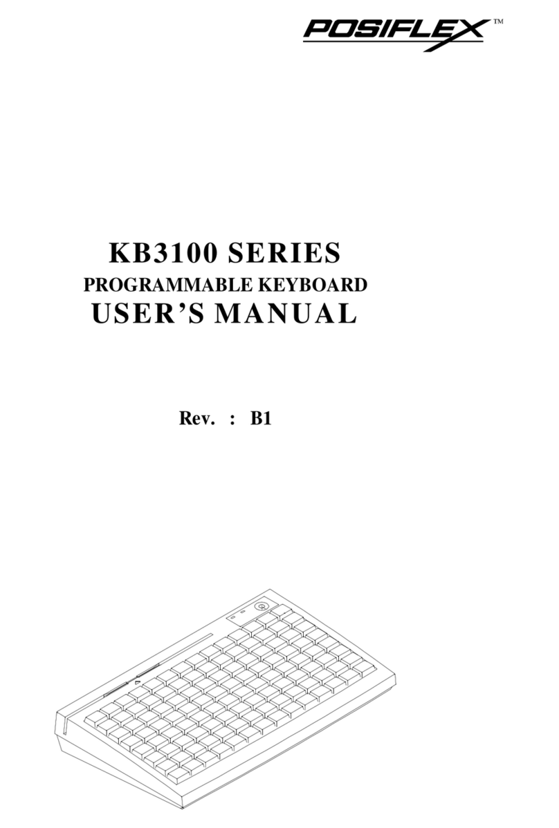 POSIFLEX KB3100 User manual POSIFLEX KB3100 User manual