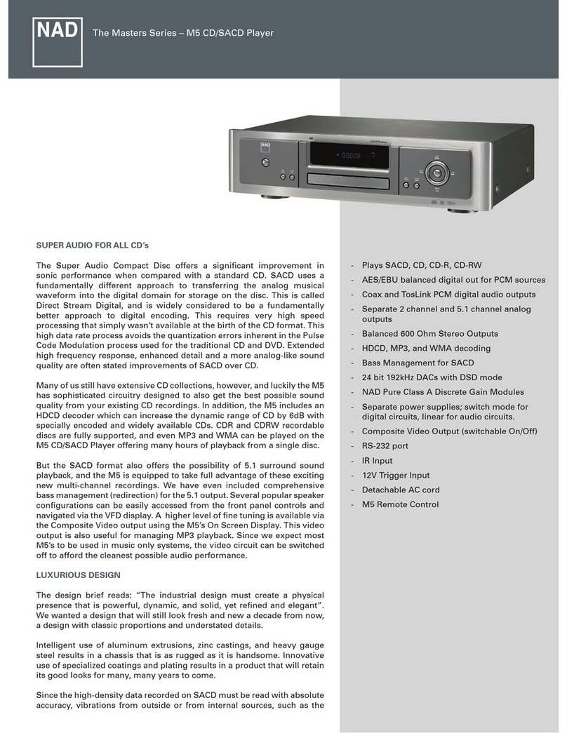 NAD M5 C/AH User manual
