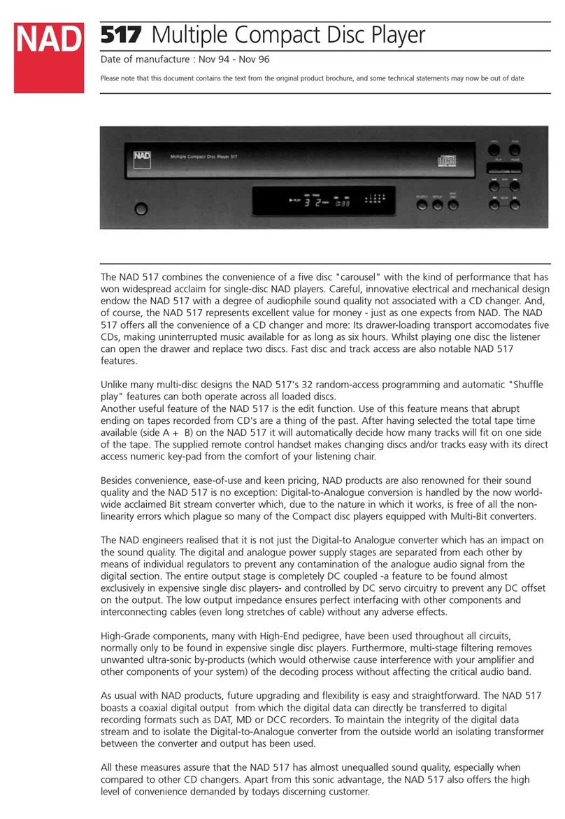 NAD 517 User manual