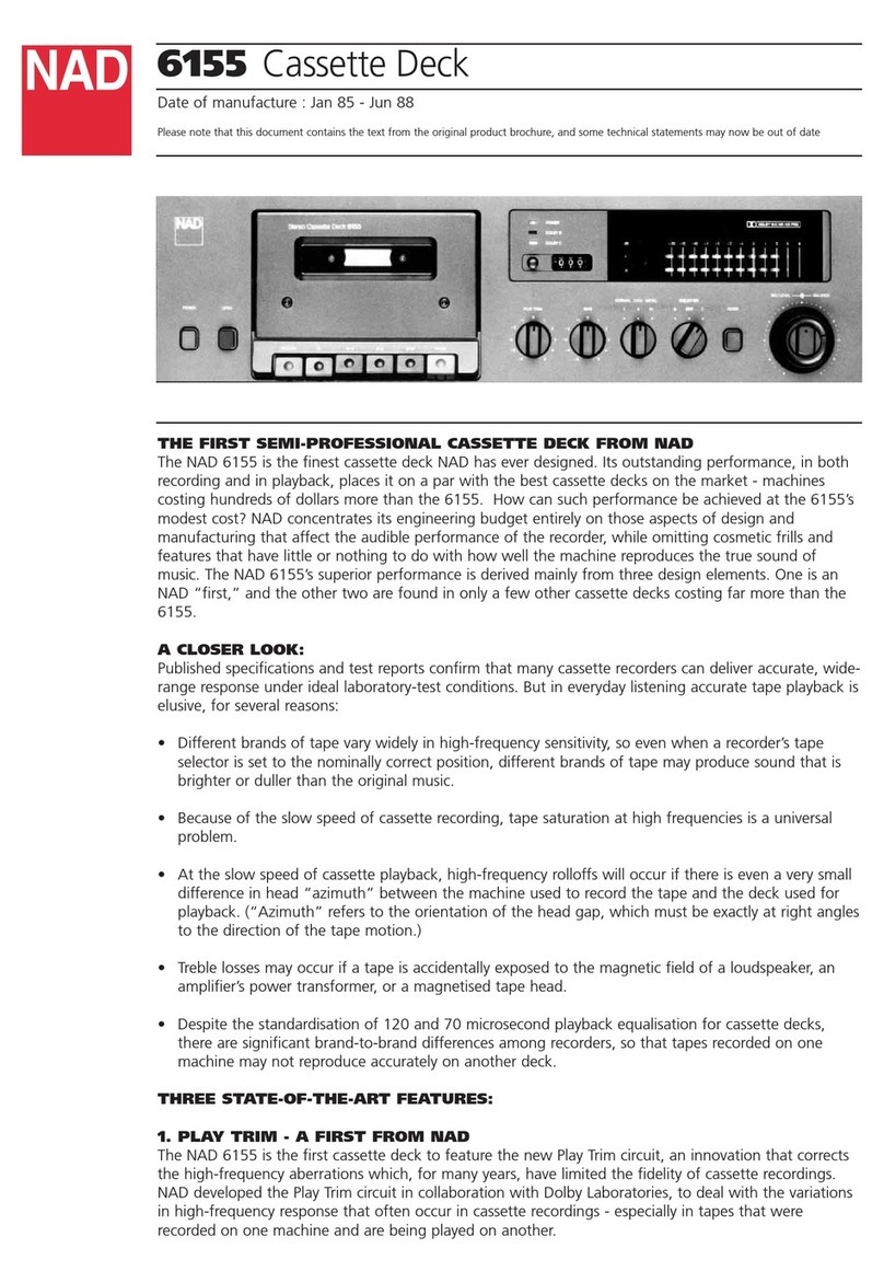NAD 6155 Specification sheet