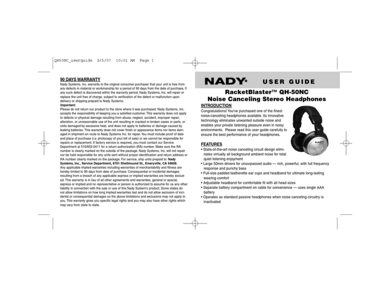 Nady Systems Nady RacketBlaster QH50NC User manual