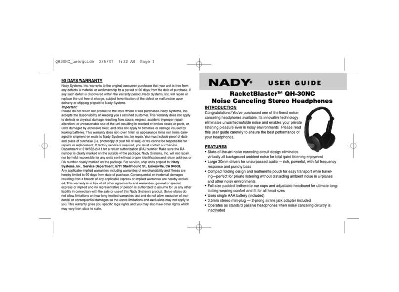 Nady Systems Nady RacketBlaster QH-30NC User manual