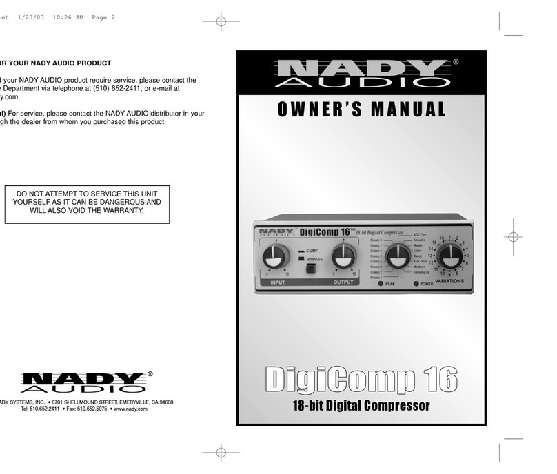 Nady Audio DIGICOMP 16 User manual