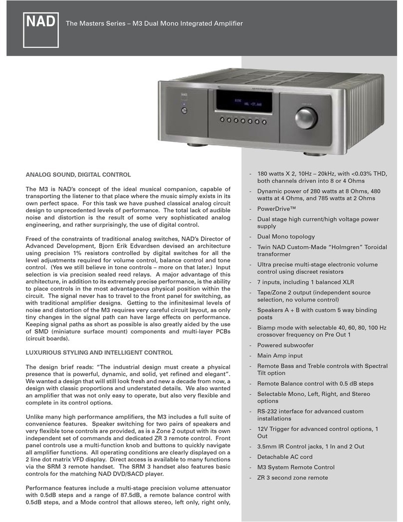 NAD Masters M3 User manual