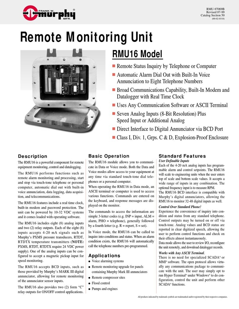Murphy RMU16 Specifications