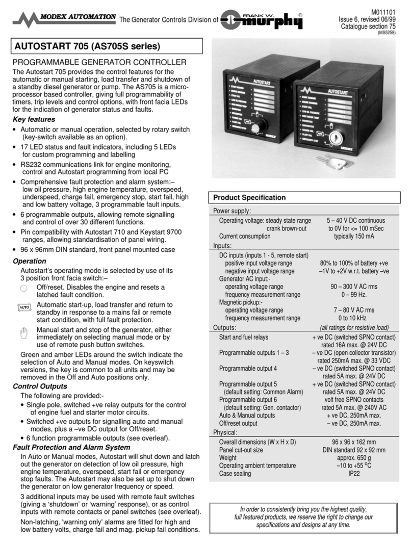 Murphy Autostart 705 AS705S User manual