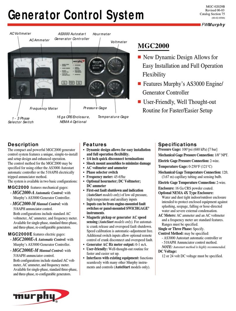 Murphy Generator Control System MGC2000 Specifications