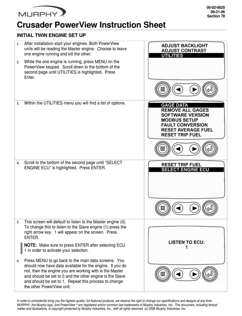 Murphy Crusader PowerView Initial Twin Engine instruction sheet
