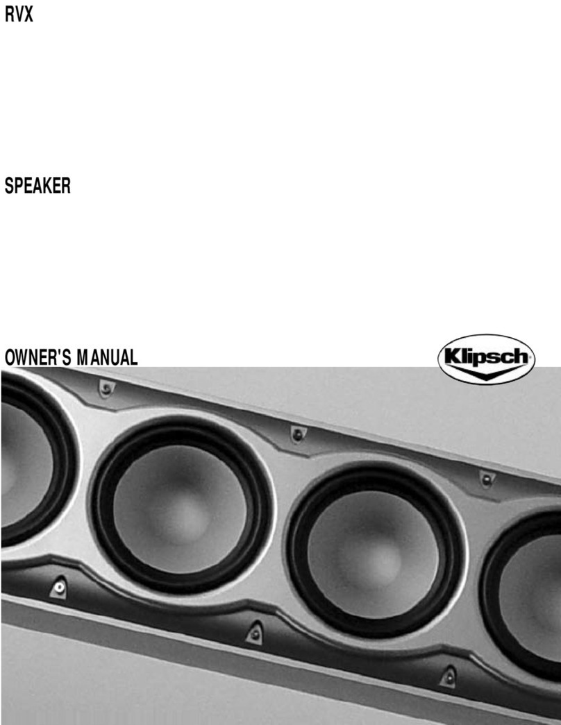 Klipsch RVX User manual
