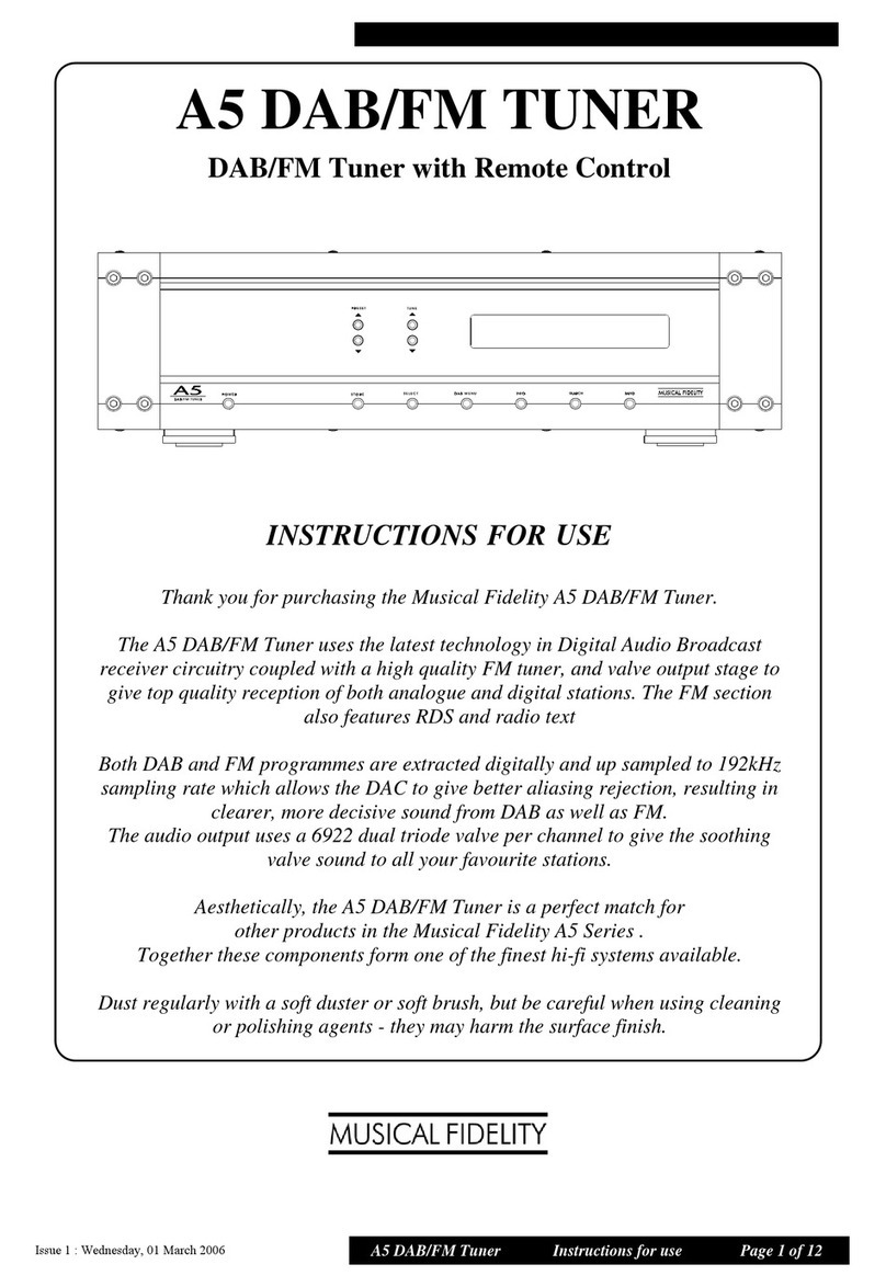 Musical Fidelity A5 Instructions for use