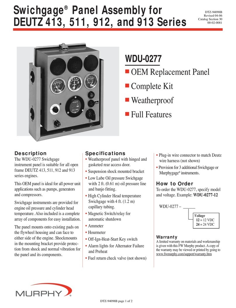 Murphy Swichgage WDU-0277 User manual Murphy Swichgage WDU-0277 User manual