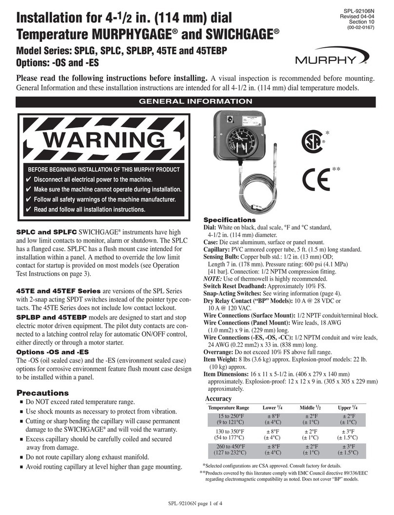 Murphy SWICHGAGE 45TEBP User manual