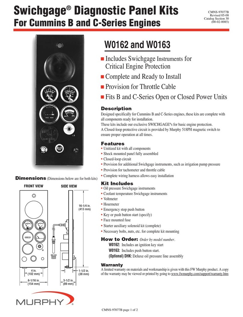 Murphy Swichgage Diagnostic Panel Kits W0162 User manual Murphy Swichgage Diagnostic Panel Kits W0162 User manual