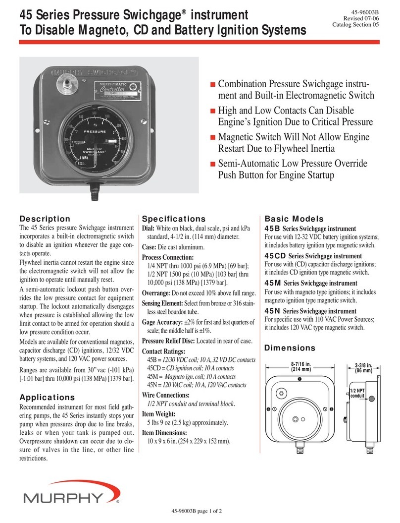 Murphy Swichgage 45 Series User manual Murphy Swichgage 45 Series User manual