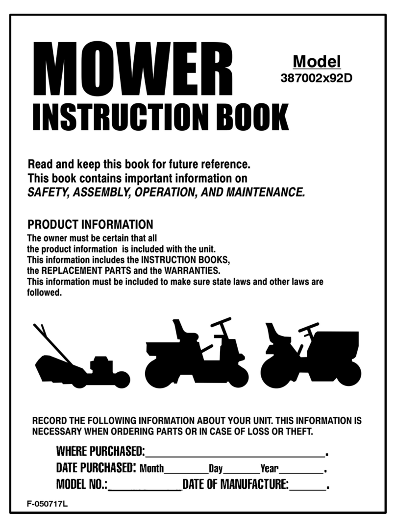 Murray 387002x92D Instruction book Murray 387002x92D Instruction book