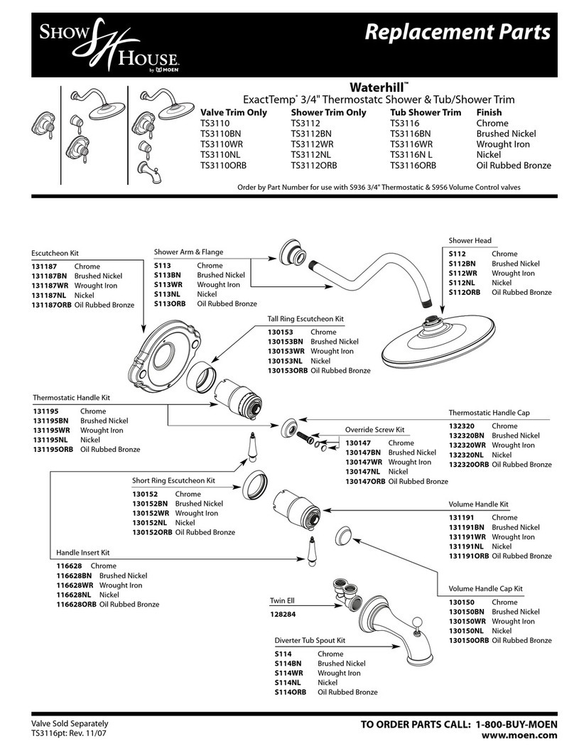 Moen Waterhill TS3110BN Manual