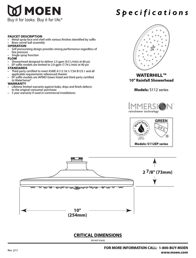 Moen Waterhill S112 User manual