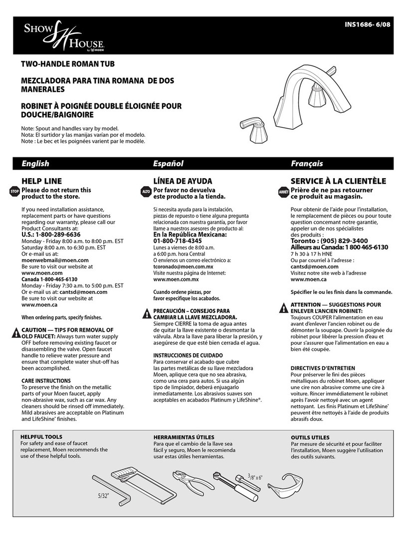 Moen Two-Handle Roman Tub User manual