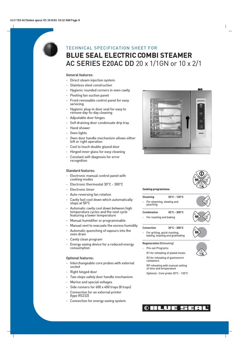 Moffat Blue Seal E20AC Specification sheet