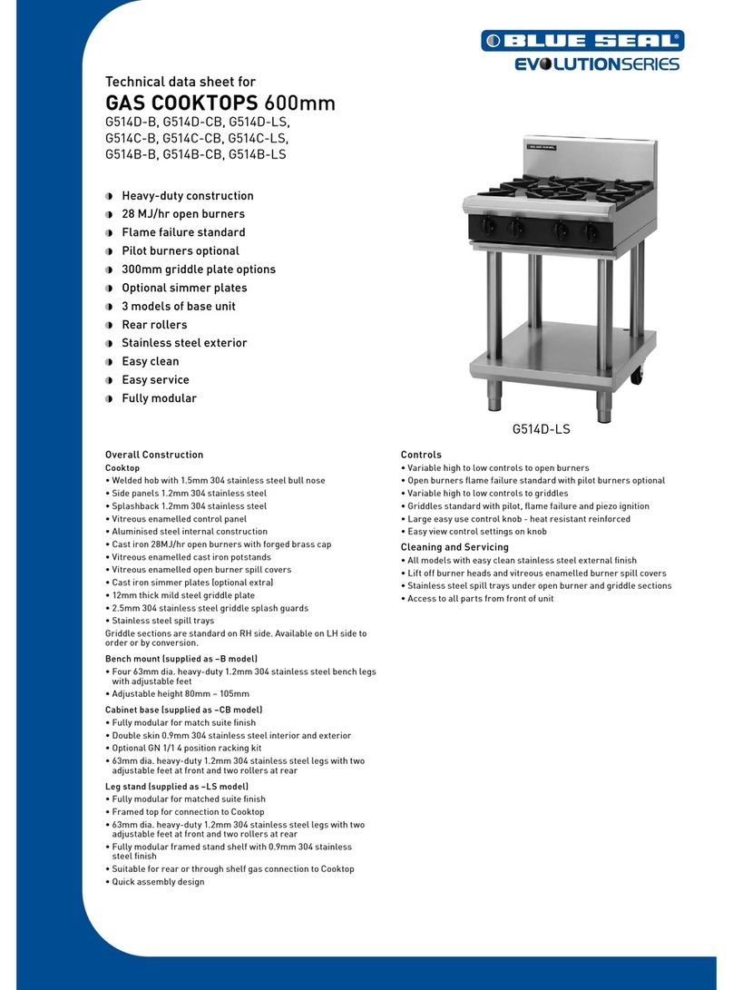 Moffat Blue Seal Evolution Series G514D-B Technical data sheet Moffat Blue Seal Evolution Series G514D-B Technical data sheet