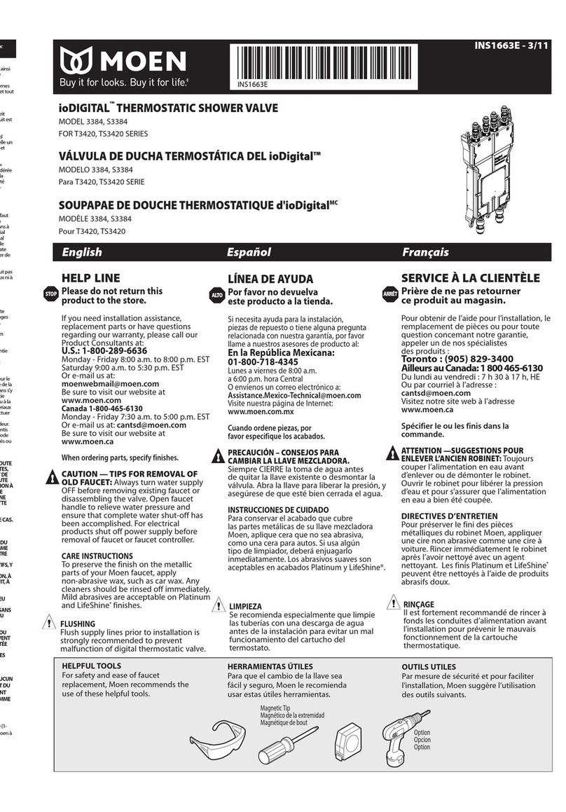 Moen INS1663E - 3/11 User manual