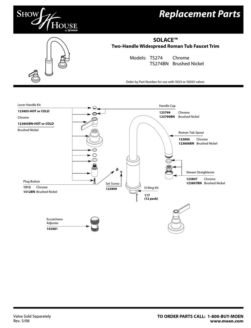 Moen Show House Solace TS274 Manual Moen Show House Solace TS274 Manual