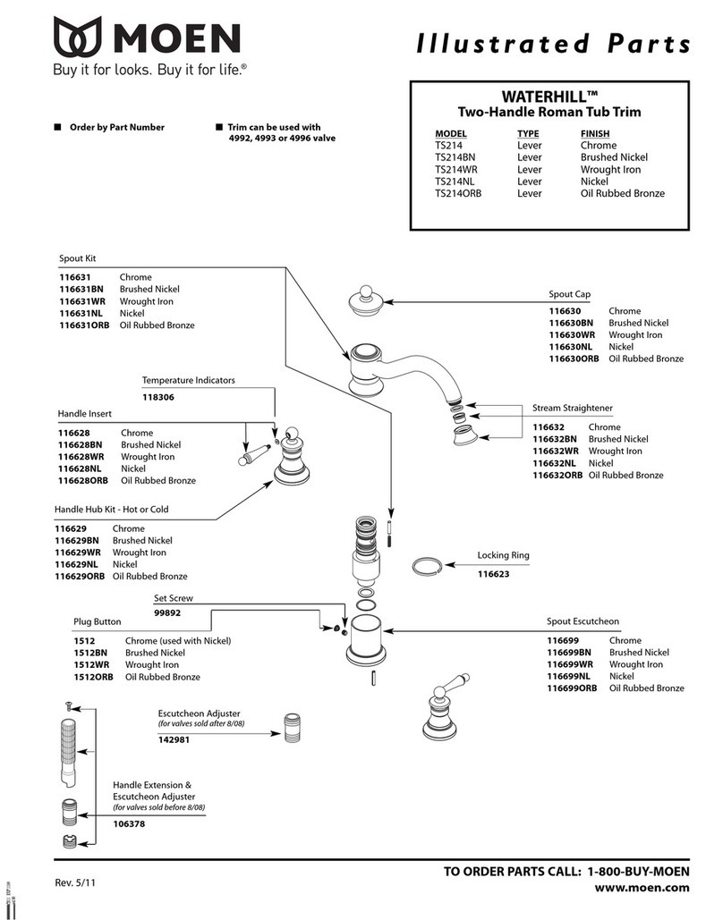 Moen WATERHILL TS214BN User manual Moen WATERHILL TS214BN User manual